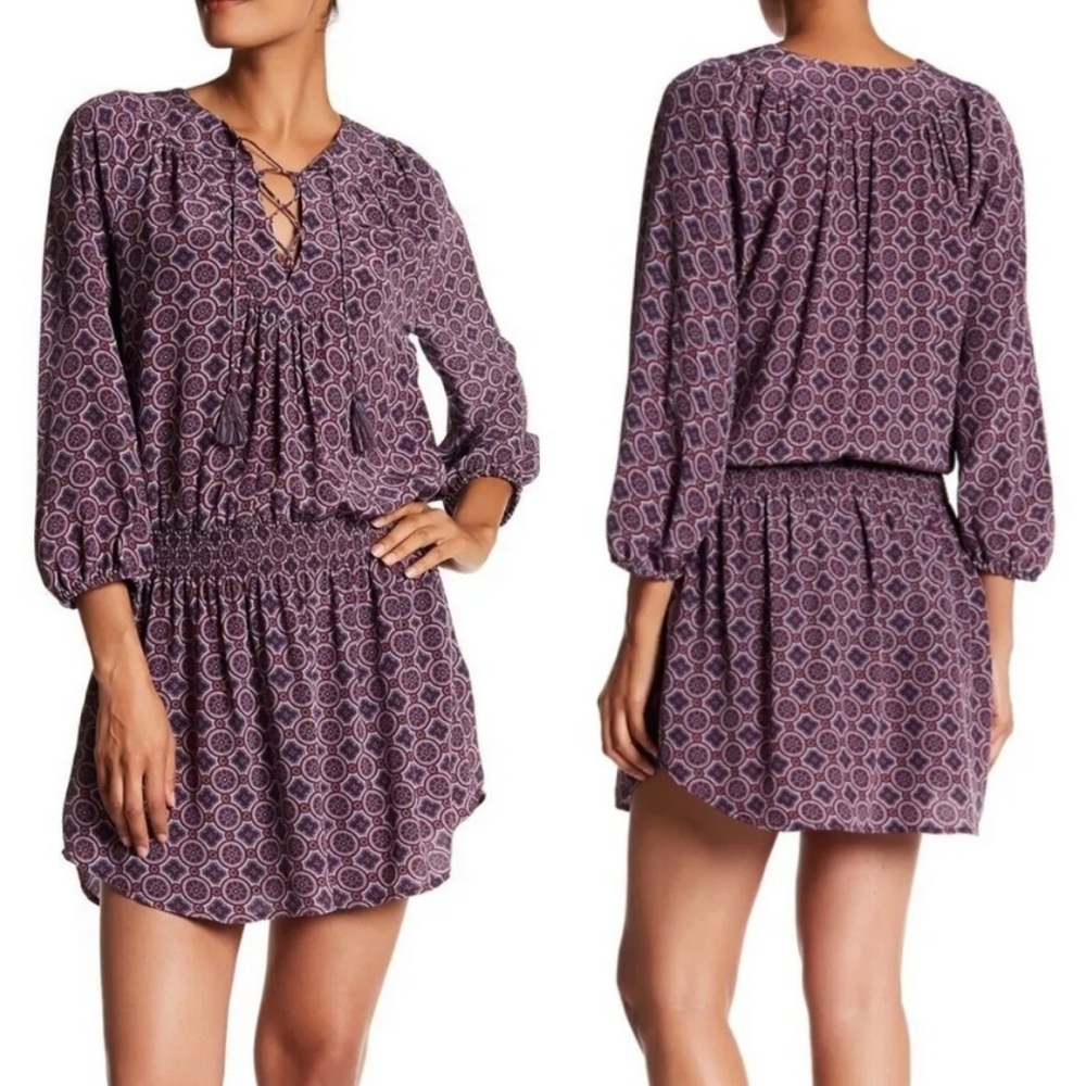 Joie Womens  Smocked Waist Silk Mini Dress, xs